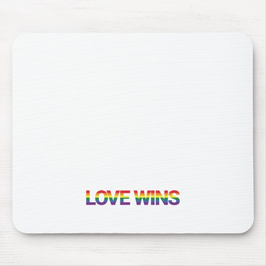 モダンシンプルデザイン愛鮮やか勝ち マウスパッド (正面)