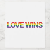 モダンシンプルデザイン愛鮮やか勝ち ワインラベル (シングルラベル)