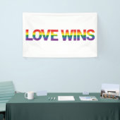 モダンシンプルデザイン愛鮮やか勝ち 横断幕 (トレードショー)