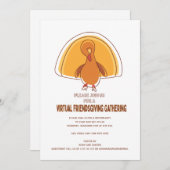 モダンシンプルトルコのバーチャル友情 招待状 (正面/裏面)