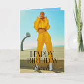 モダンシンプルトレンディーカスタム誕生日 カード (正面)