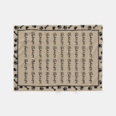 モダンシンプルトレンディーペットドッグ猫名 フリースブランケット (正面(横))