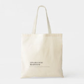 モダンシンプルトレンディーミニマル追加名 トートバッグ (裏面)