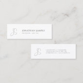 モダンシンプルトレンディーモノグラムテンプレート スキニー名刺 (正面/裏面)