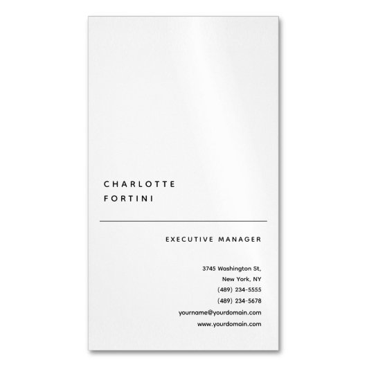 モダンシンプルトレンディー マグネット名刺 (正面縦)