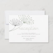 モダンシンプルドードルフラワーサージグリーン 招待状 (正面)