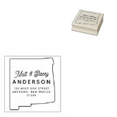 モダンシンプルニューメキシコ州差出人住所 ラバースタンプ (押印)