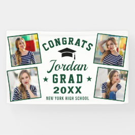 モダンシンプルネイビーブルーグリーン卒業式4 PHOTO 横断幕