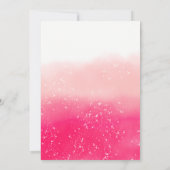 モダンシンプルネオンピグラデーションンク水結婚色 招待状 (裏面)