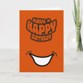 モダンシンプルハッピーバースデー折り返しグリーティングカード カード (正面)