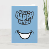 モダンシンプルハッピーバースデー折り返しグリーティングカード カード (正面)