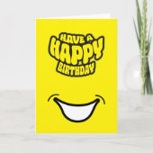 モダンシンプルハッピーバースデー折り返しグリーティングカード カード (正面)