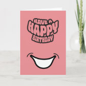モダンシンプルハッピーバースデー折り返しグリーティングカード カード (正面)