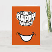 モダンシンプルハッピーバースデー折り返しグリーティングカード カード (正面)