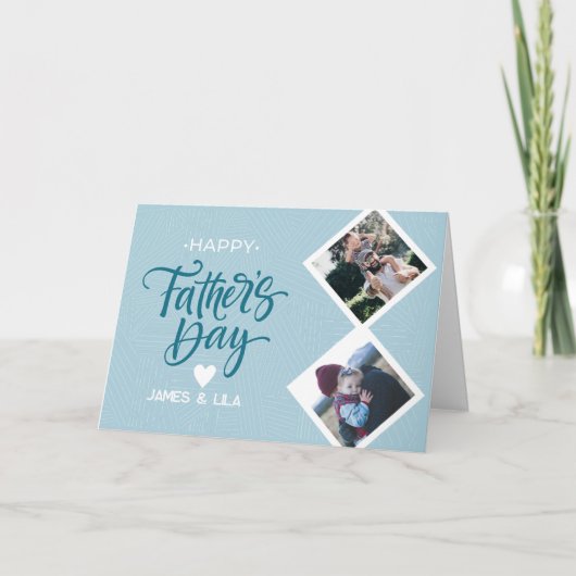モダンシンプルハッピーファーザーデイカスタムカード サンキューカード (正面)