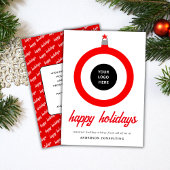 モダンシンプルハッピーホリデイズビジネス シーズンカード