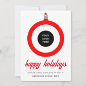 モダンシンプルハッピーホリデイズビジネス シーズンカード (正面)