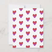 モダンシンプルハートスクリプトノートカード ノートカード (裏面)