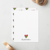 モダンシンプルハートスクリプトノートカード ノートカード (正面/裏面インサイチュ)