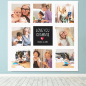 モダンシンプルハート8 Photo Collageカスタム キャンバスプリント (インサイチュ (ウッドフロア))