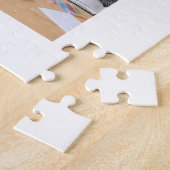 モダンシンプルハート8 Photo Collageカスタム ジグソーパズル (側面)