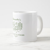 モダンシンプルバチェロレッテ自然 ジャンボコーヒーマグカップ (正面右)