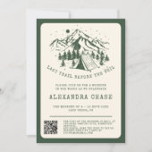 モダンシンプルバチェロレッテ週末 招待状 (正面)