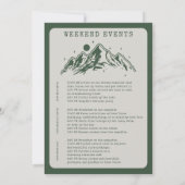 モダンシンプルバチェロレッテ週末 招待状 (裏面)