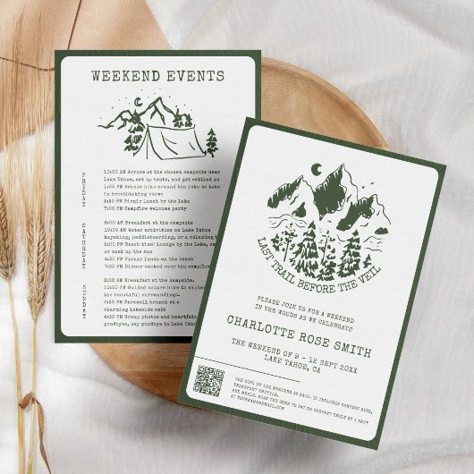 モダンシンプルバチェロレッテ週末 招待状