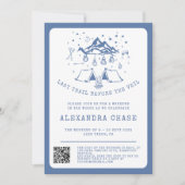 モダンシンプルバチェロレッテ週末 招待状 (正面)