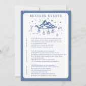 モダンシンプルバチェロレッテ週末 招待状 (裏面)