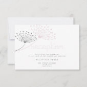 モダンシンプルバラピンク 招待状 (正面)