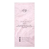 モダンシンプルバラ大理石サロンサービスメニュー ラックカード (正面)