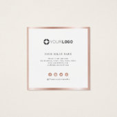 モダンシンプルバラ縁ど金ゴールド割引カード (裏面)