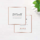 モダンシンプルバラ縁ど金ゴールド割引カード (デスク)