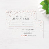 モダンシンプルバラ金ゴールドグリッターアポイントメントカード (デスク)