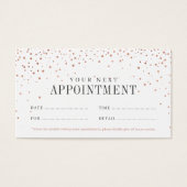 モダンシンプルバラ金ゴールドグリッターアポイントメントカード (正面)