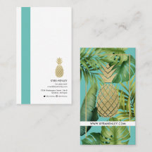 モダンシンプルパイナップル葉ターコイズ 