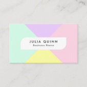 モダンシンプルパステルカラーズビジネスカード 名刺 (正面)