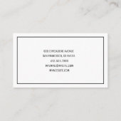 モダンシンプルパステルピンク&ブラック 名刺 (裏面)