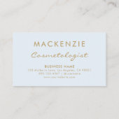 モダンシンプルパステルブルーサロン 予約カード (裏面)