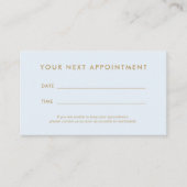 モダンシンプルパステルブルーサロン 予約カード (正面)