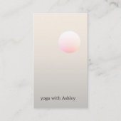 モダンシンプルパステルヨガインストラクター 名刺 (正面)
