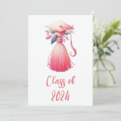 モダンシンプルパステル卒業 招待状 (スタンド正面)