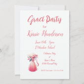 モダンシンプルパステル卒業 招待状 (裏面)