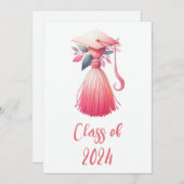 モダンシンプルパステル卒業 招待状 (正面/裏面)