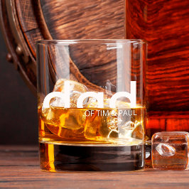 モダンシンプルパパタイポグラフィ ウイスキーグラス