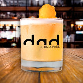 モダンシンプルパパタイポグラフィ ウイスキーグラス