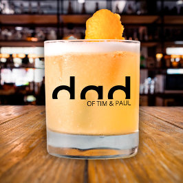 モダンシンプルパパタイポグラフィ ウイスキーグラス