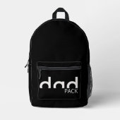 モダンシンプルパパデザイン プリントバックパック (正面)